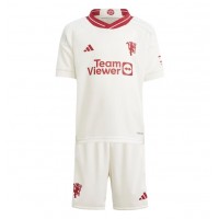 Manchester United Replika babykläder Tredjeställ Barn 2023-24 Kortärmad (+ korta byxor)